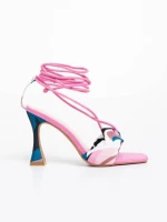 Дамски сандали циклама от текстилен материал Shadia