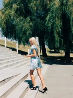 Дамско сабо черни от екологична кожа Sabira