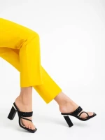 Дамско сабо черни от екологична кожа Sabira