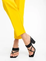 Дамско сабо черни от екологична кожа Sabira