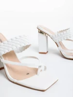 Дамско сабо бели от екологична кожа Sabira