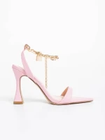 Дамски сандали розови от екологична кожа Soriya