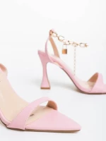 Дамски сандали розови от екологична кожа Soriya