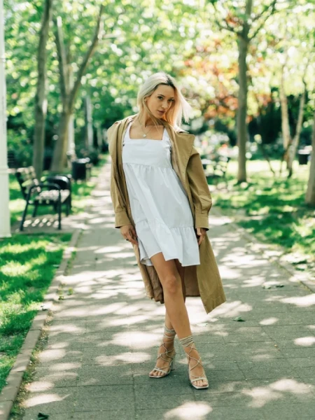 Дамски сандали бежови от екологична кожа Shantaya