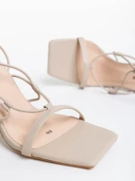 Дамски сандали бежови от екологична кожа Shantaya