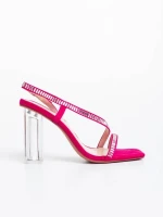 Дамско сабо циклама от текстилен материал Shakia