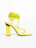 Дамски сандали жълти от екологична кожа Shantaya