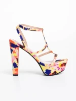 Дамски сандали жълти от текстилен материал Shalini