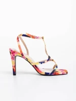 Дамски сандали жълти от текстилен материал Saamia