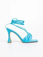 Дамски сандали светло сини от текстилен материал Shadia