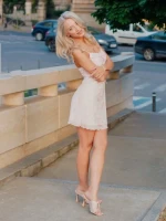 Дамско сабо телесен цвят от екологична кожа и текстилен материал Shamyla