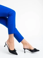 Дамско сабо черно от текстилен материал Shenay