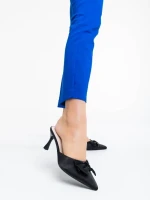 Дамско сабо черно от текстилен материал Shenay