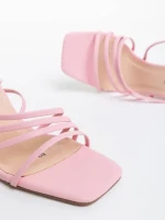 Дамски сандали розови от екологична кожа Seraya