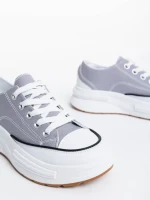 Дамски тенис обувки сиви от текстилен материал Daina