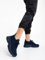 Дамски спортни обувки сини от текстилен материал Donia