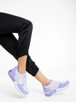 Дамски спортни обувки лилави от текстилен материал Laraine
