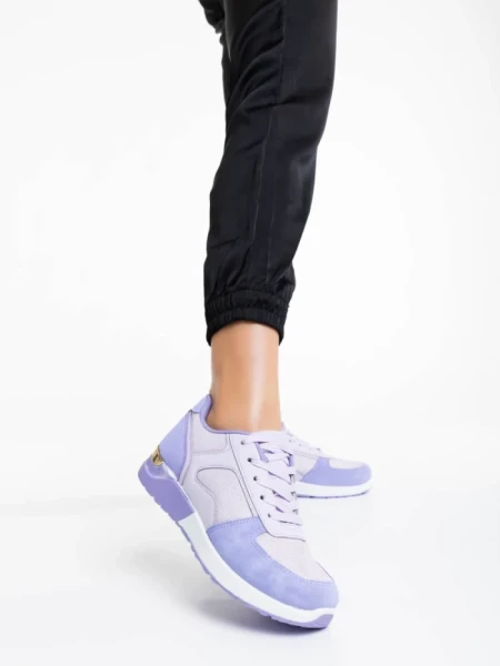 Дамски спортни обувки лилави от текстилен материал Laraine