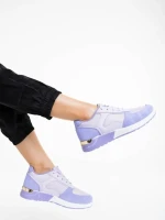 Дамски спортни обувки лилави от текстилен материал Laraine