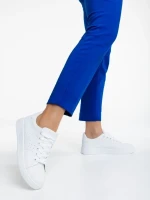 Дамски спортни обувки бели от екологична кожа Rasine