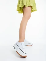 Дамски кецове бели от текстилен материал Lanaya