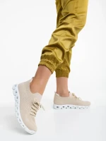 Дамски спортни обувки бежови от текстилен материал Romeesa