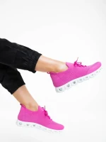 Дамски спортни обувки цикламени от текстилен материал Romeesa