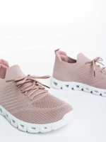 Дамски спортни обувки розови от текстилен материал Romeesa