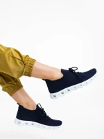 Дамски спортни обувки морско сини от текстилен материал Romeesa