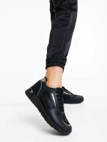 Дамски спортни обувки черни от екологична кожа Litsa