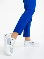 Дамски спортни обувки бели от екологична кожа Litsa