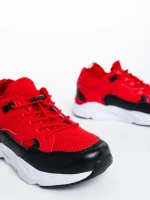 Детски спортни обувки червени от екологична кожа Kaori