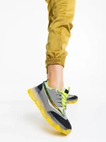 Дамски спортни обувки сиви от екологична кожа Amalia