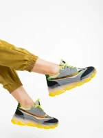 Дамски спортни обувки сиви от екологична кожа Amalia