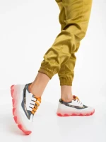 Дамски спортни обувки бели от екологична кожа Amalia