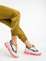 Дамски спортни обувки бели от екологична кожа Amalia