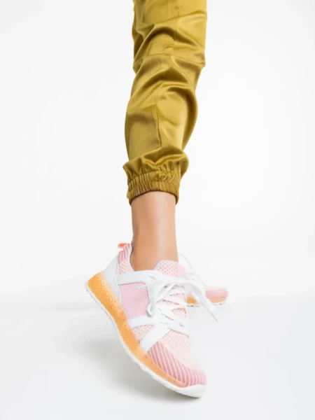 Дамски спортни обувки розови от текстилен материал Torillia