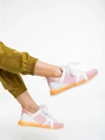 Дамски спортни обувки розови от текстилен материал Torillia