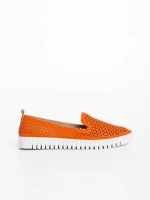 Дамски еспадрили оранжеви от екологична кожа Luisa