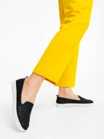 Дамски еспадрили черни от екологична кожа Luisa