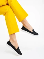 Дамски еспадрили черни от екологична кожа Luisa