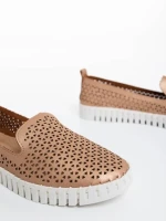 Дамски еспадрили цвят шампанско от екологична кожа Luisa