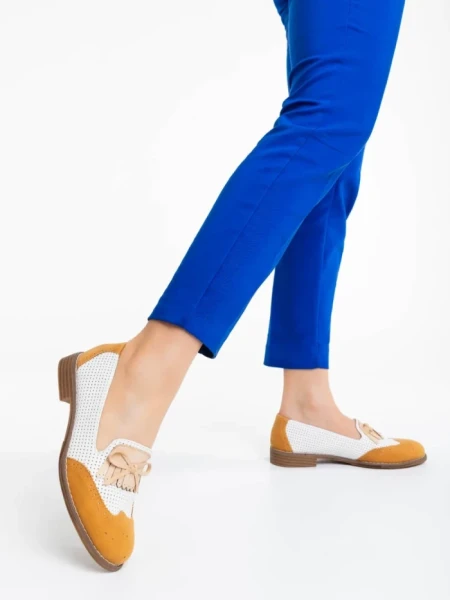 Дамски мокасини камел от екологична кожа Carmen