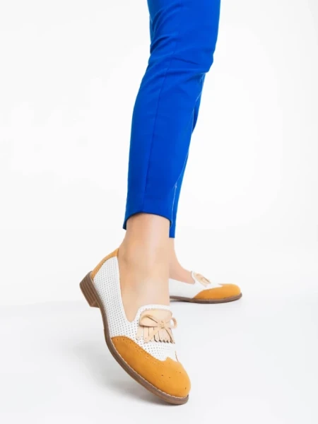 Дамски мокасини камел от екологична кожа Carmen