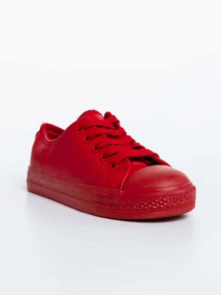 Детски маратонки червени ​​от екологична кожа  Flavius