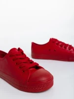 Детски маратонки червени ​​от екологична кожа  Flavius