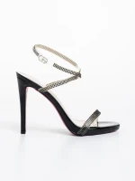 Дамски сандали черни от екологична кожа Lordina