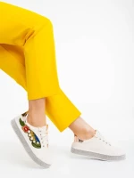 Дамски спортни обувки бежови от екологична кожа Sonna