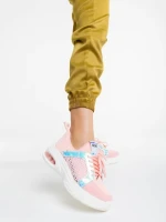 Дамски спортни обувки розови от текстилен материал Doina
