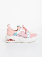 Дамски спортни обувки розови от текстилен материал Doina